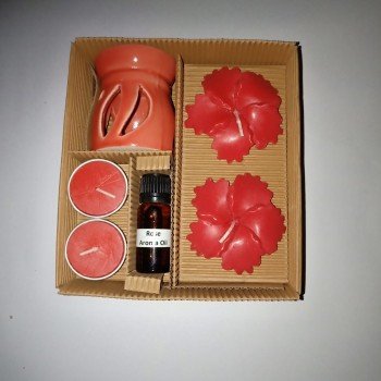 Gift Set-13: Aroma Oil, ceramic burner and floater candle set