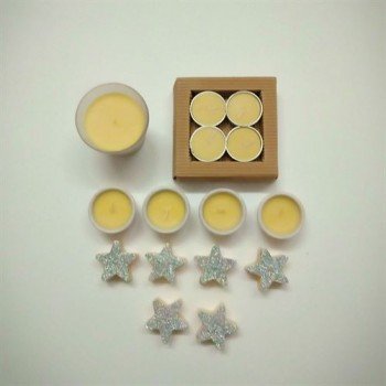 Gift Set-3: Frosted Glass with Star Floater Candles Set
