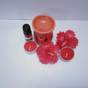 Gift Set-13: Aroma Oil, ceramic burner and floater candle set